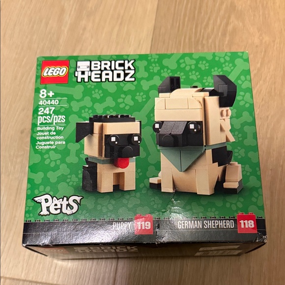 Lego brick Headz German shepherd & puppy set 40440 new in sealed box 247 pieces - Picture 7 of 8